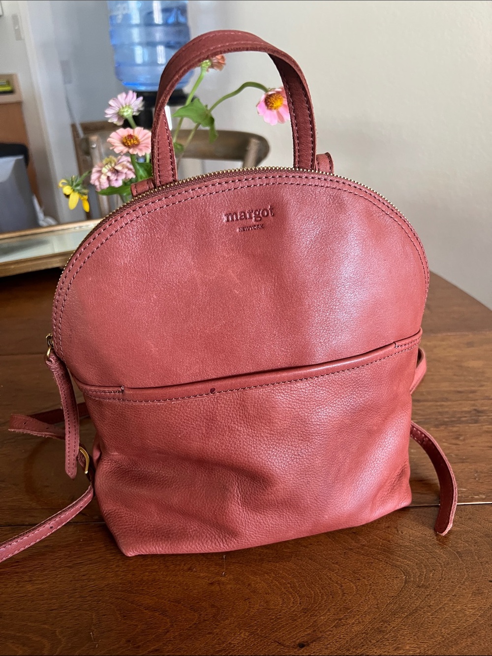 Margot Leather Backpack Brown NWOT